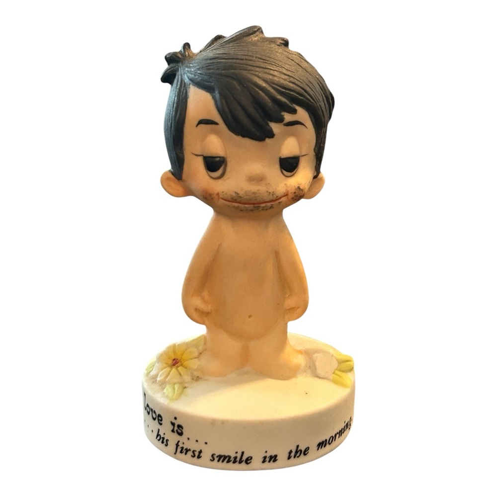 VTG 1972 Love Is...His First Smile in the Morning Figurine Kim Casali 4" Statue